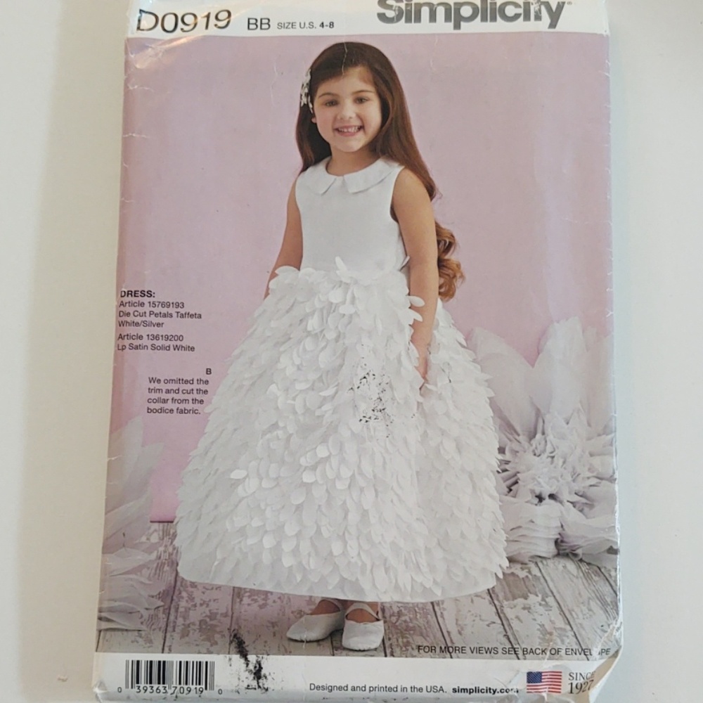 Simplicity 1507 Toddlers' and Child's Spec